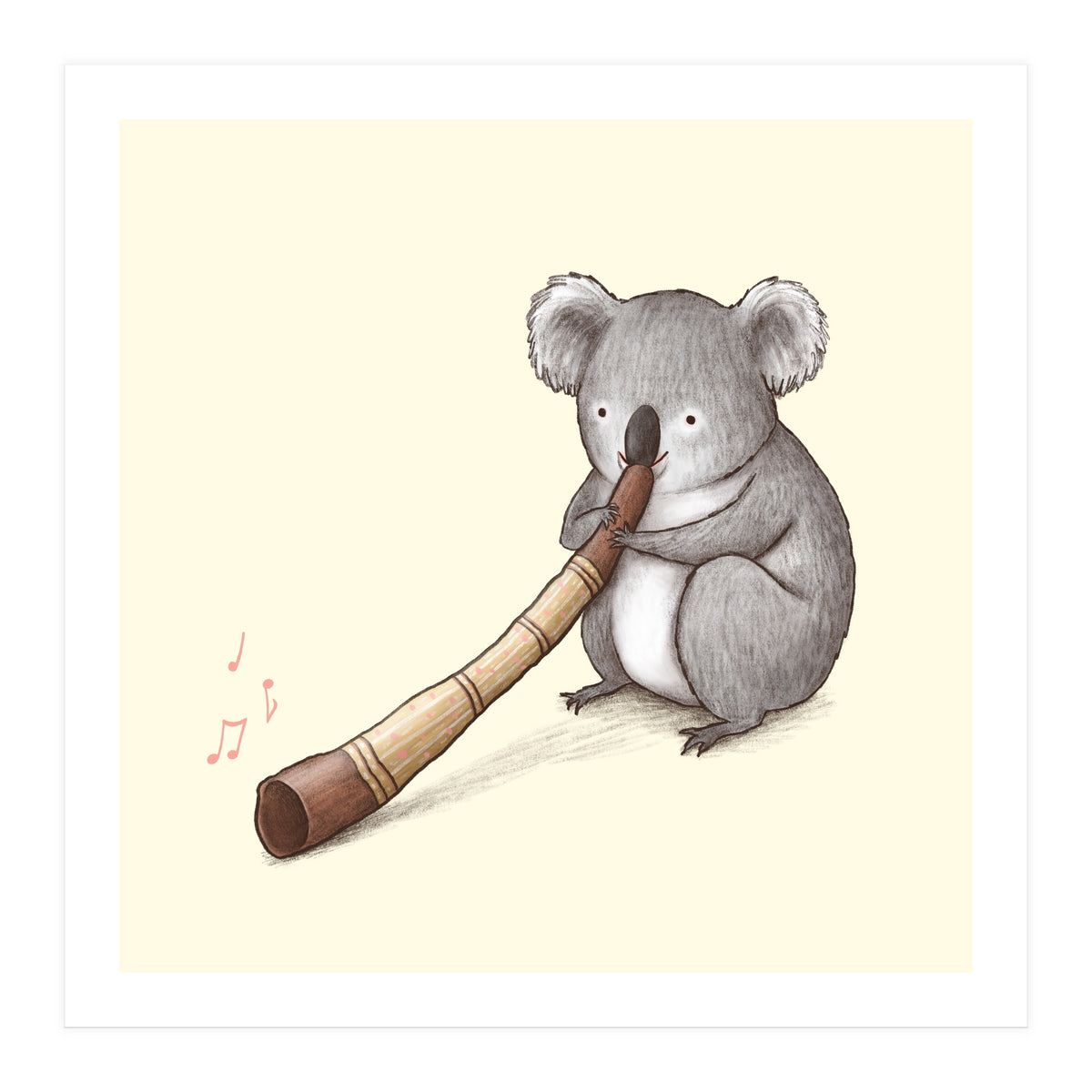 Koala Playing a Didgeridoo (Print Only)
