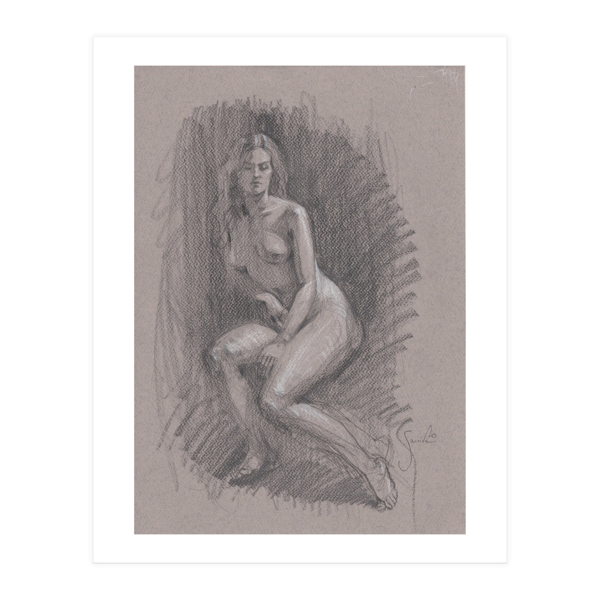 Beautiful drawing of a woman (Print Only)