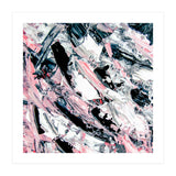 Modern Abstract Pastel Pink Black White Grey Acrylic Brushstrokes (Print Only) thumbnail