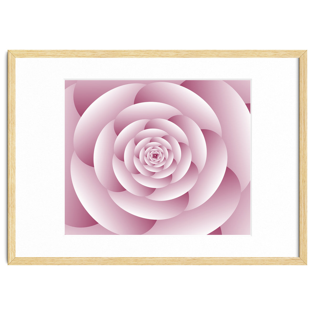 Abstract Rose Spiral 3D Art