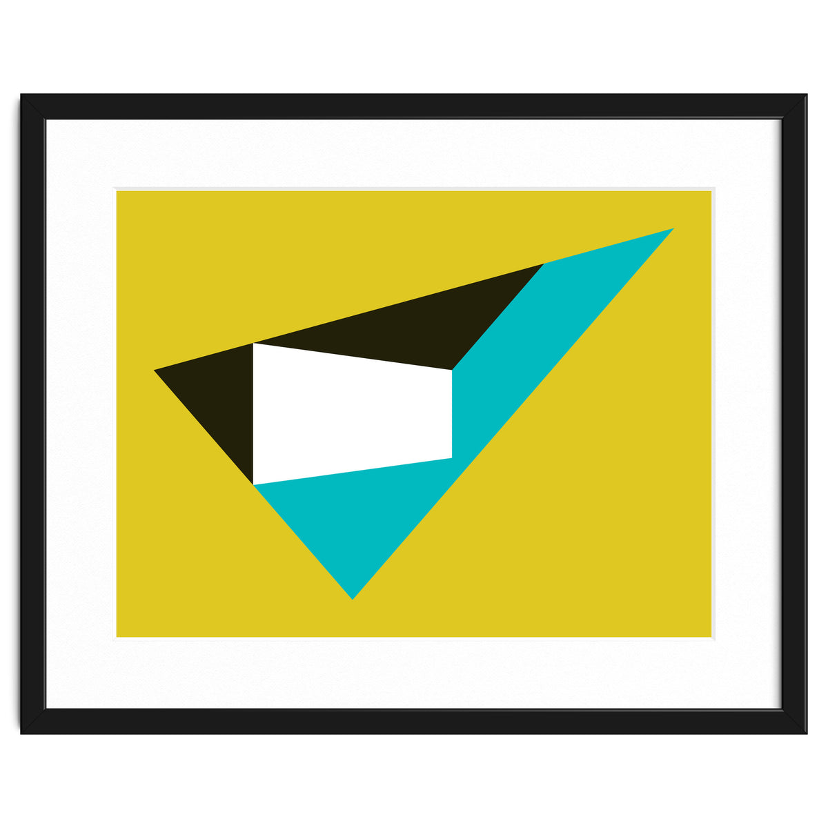 Geometric Shapes No. 39 - mustard & turquoise