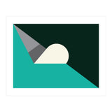 Geometric Shapes No. 56 - teal, grey & black (Print Only) thumbnail