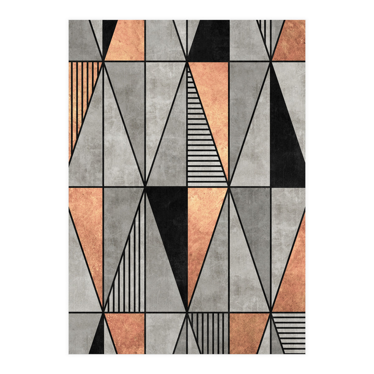 Concrete and Copper Triangles (Print Only)