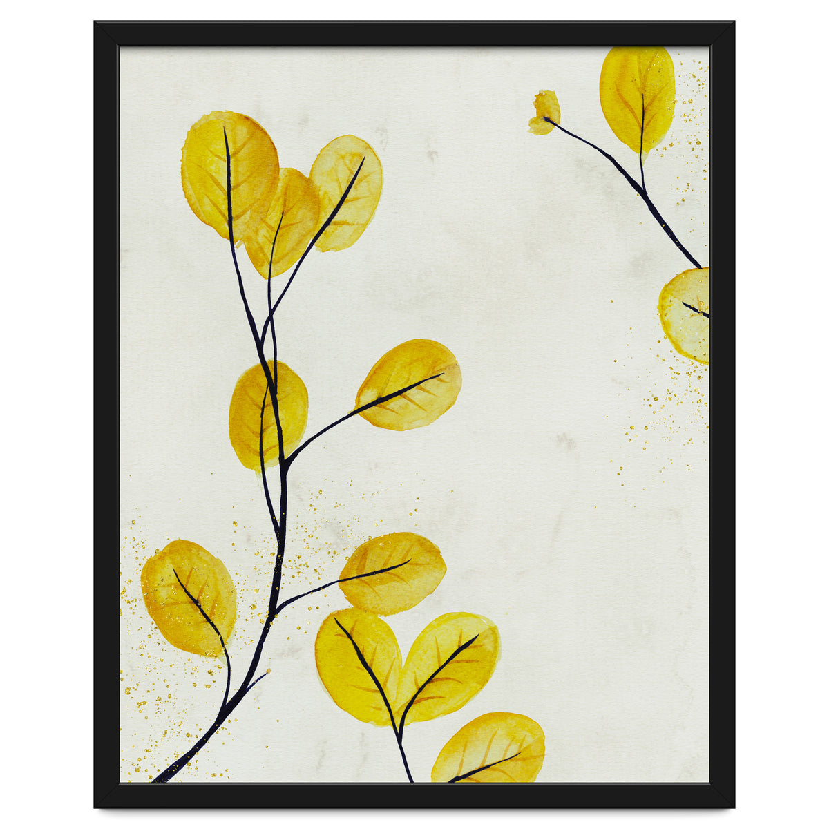 Golden birch leaves