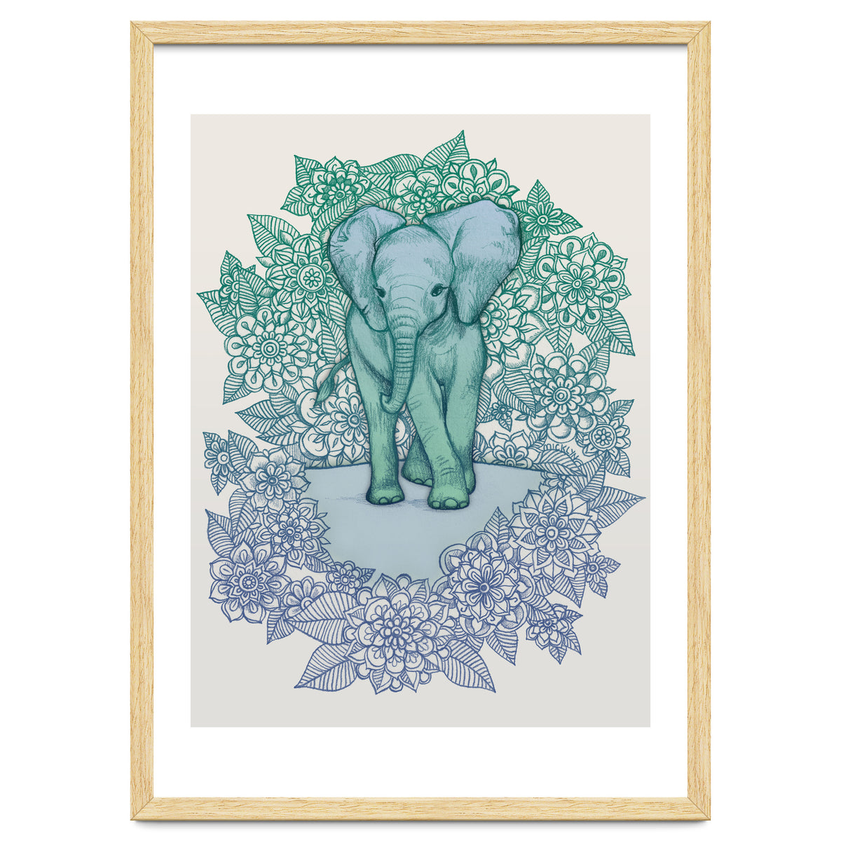 Emerald Elephant in the Lilac Evening
