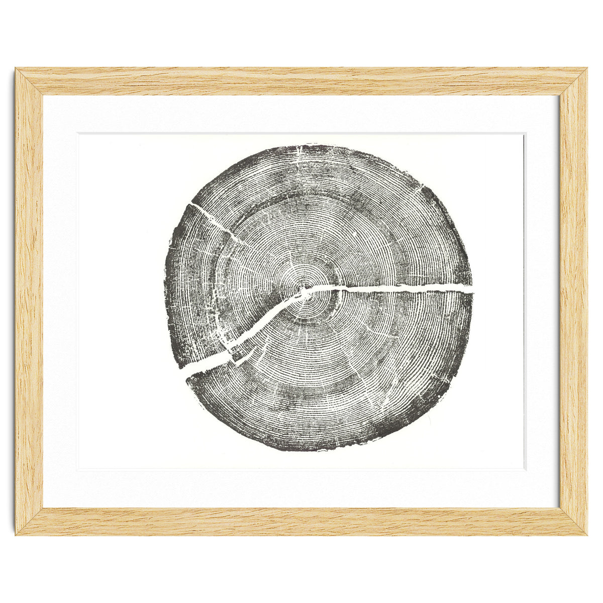 Rock Canyon, Tree Ring Print, Woodblock