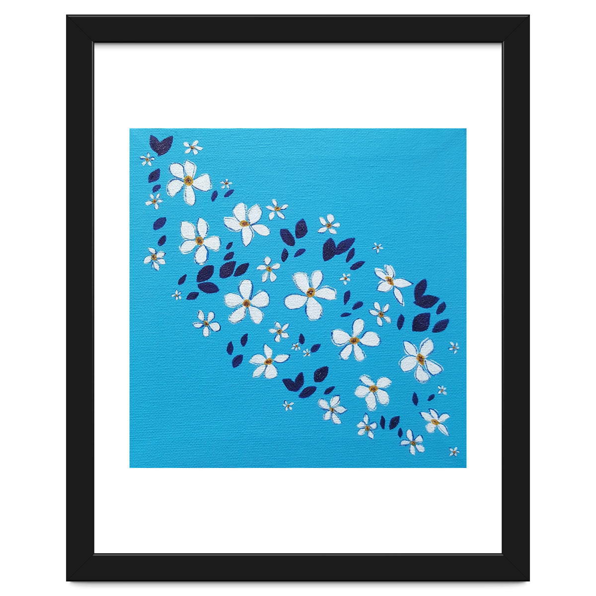 Flowers On Blue