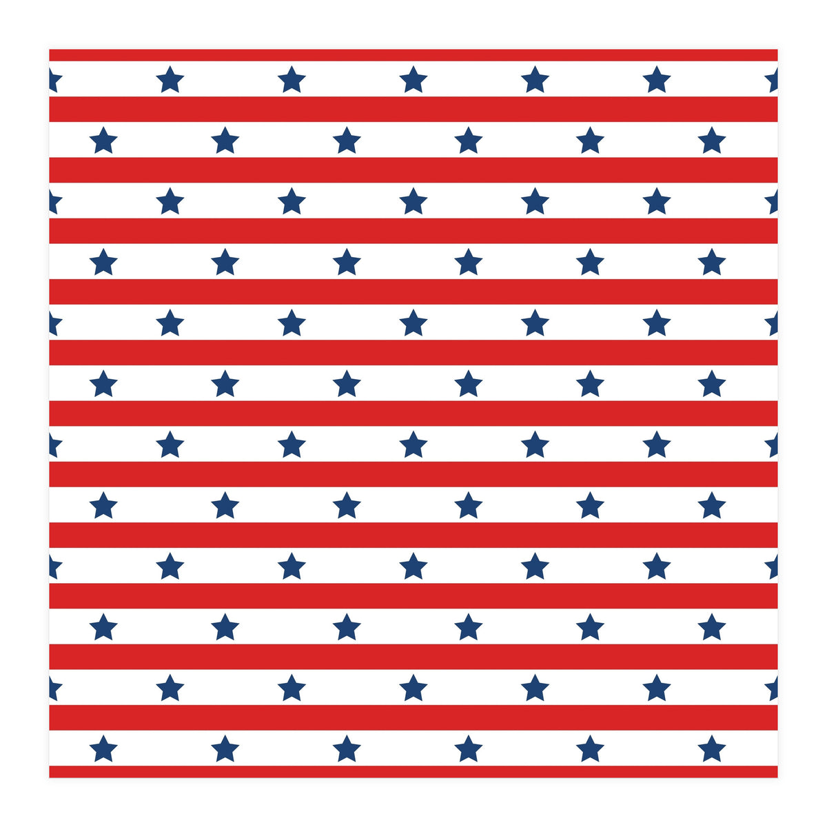 Blue And Red Stripes and stars (Print Only)