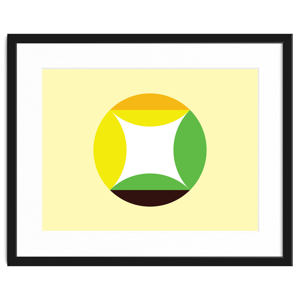 Geometric Shapes No. 21 - yellow, green & orange
