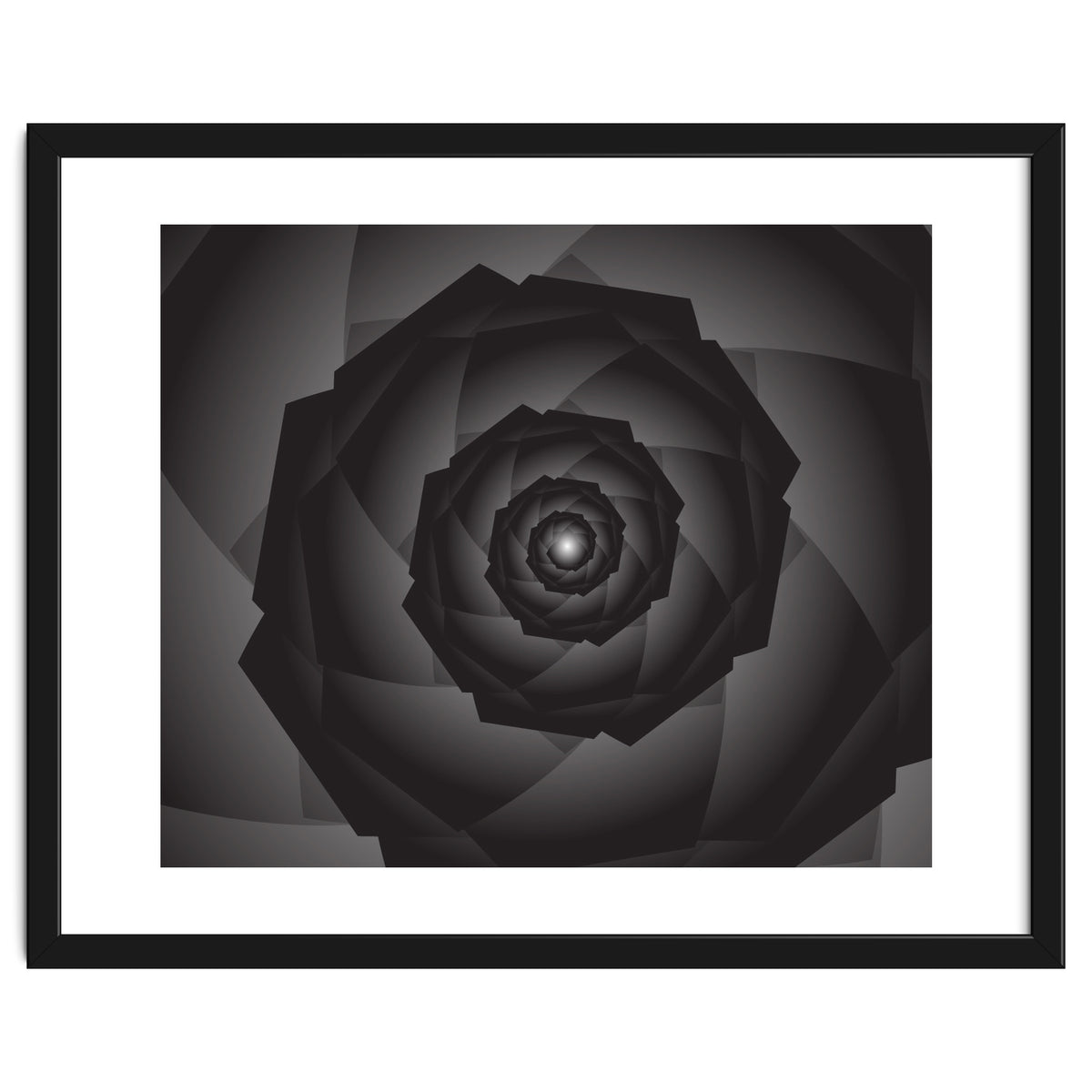 Mono Chrome Tech Spiral Pattern