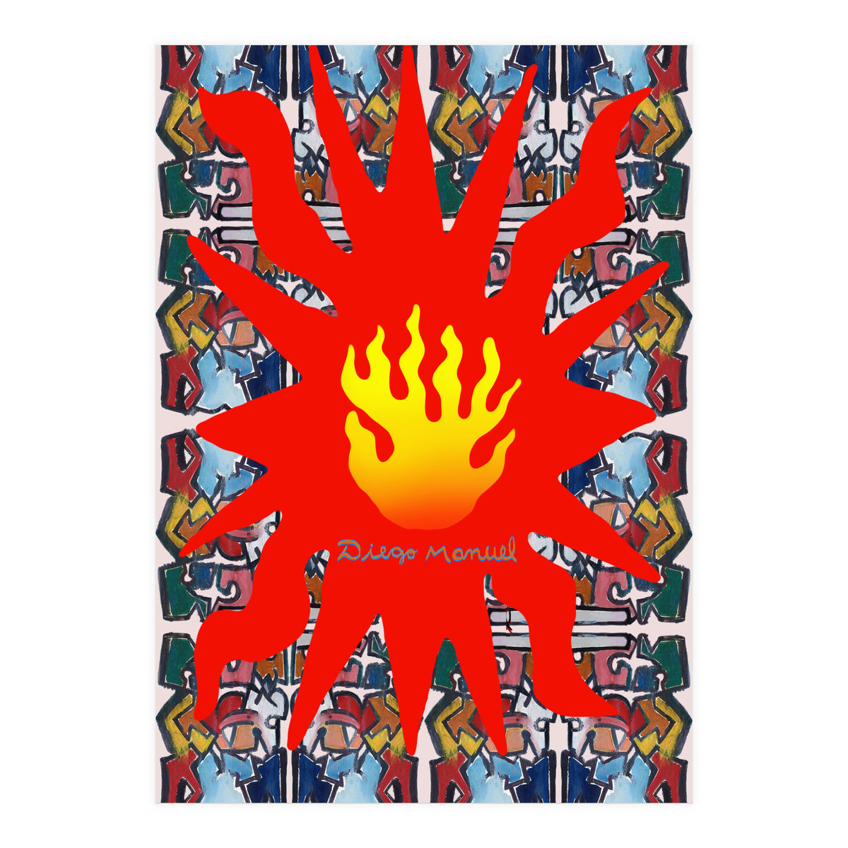 Fuego Y Graffiti 50 (Print Only)