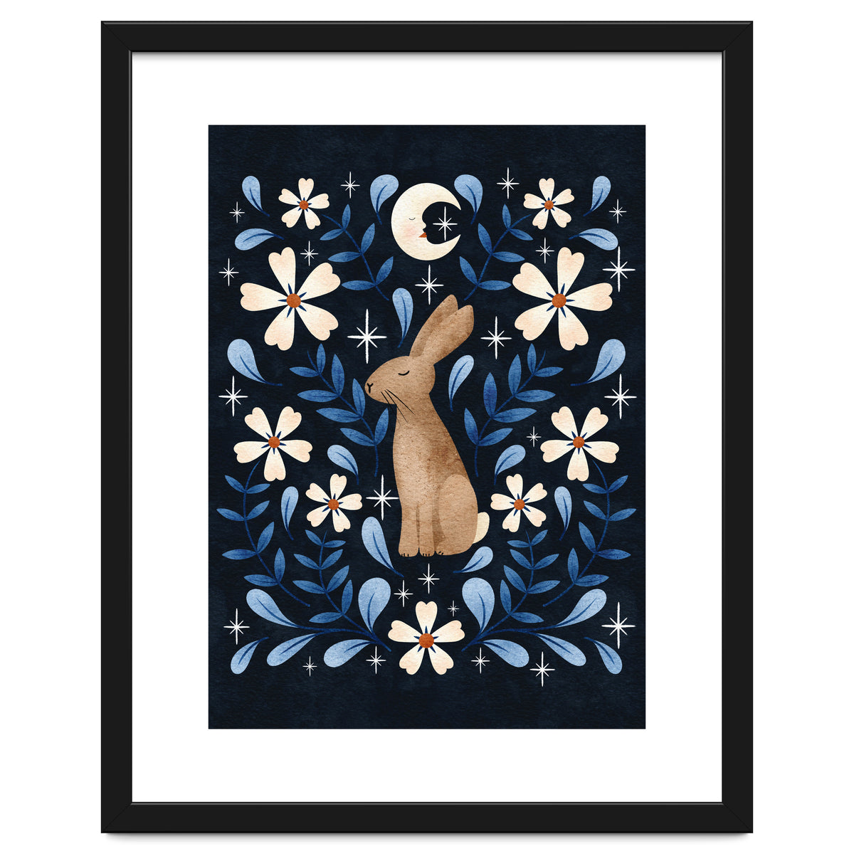 Floral Folk Art Hare