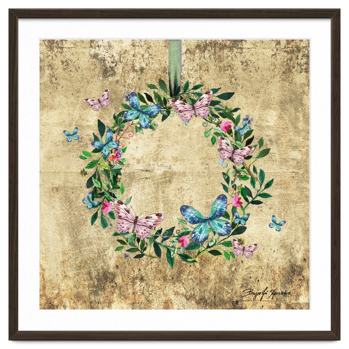 Wreath #Flowers & Butterflies#Royal collection