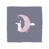 Baby Bunny And Moon (Print Only) thumbnail