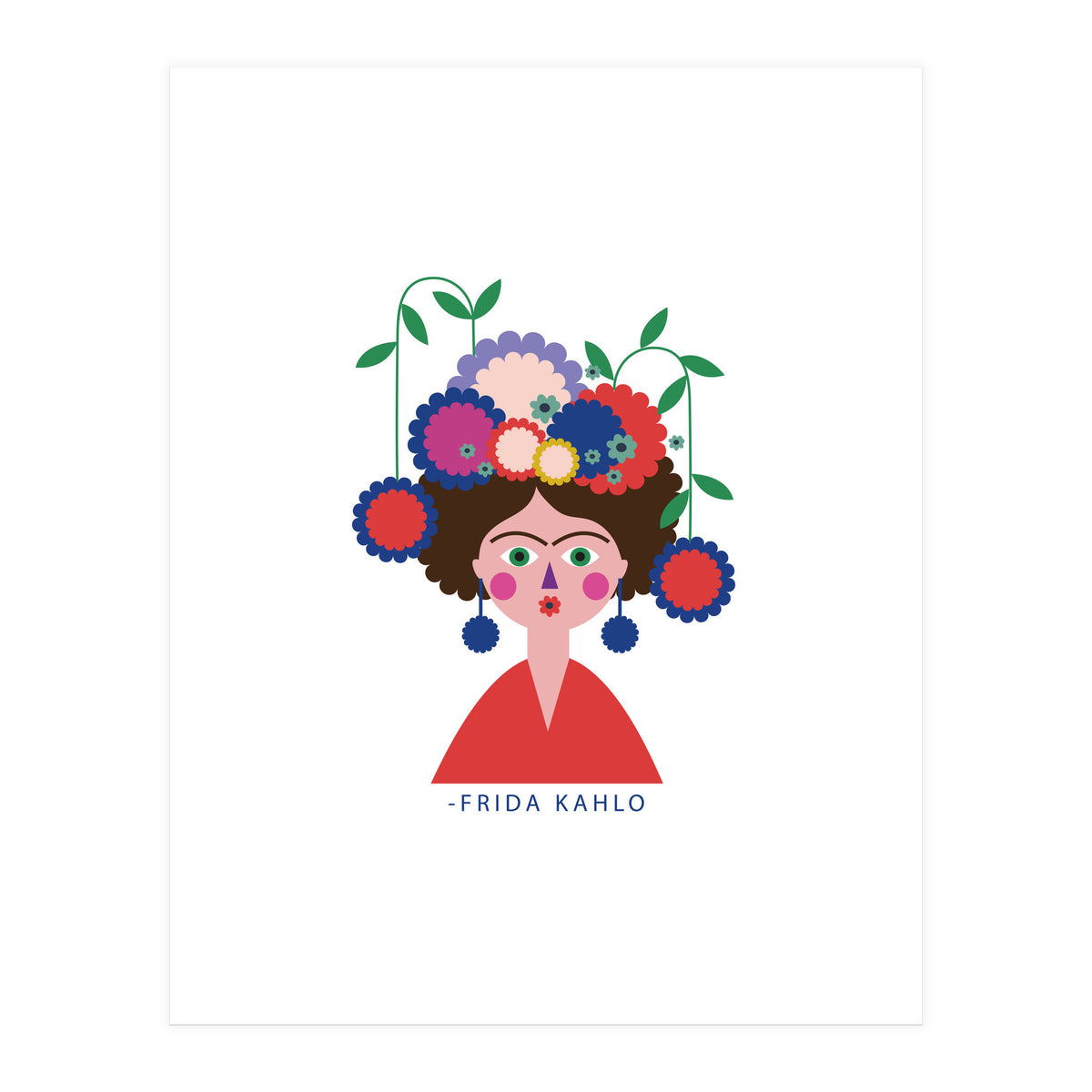Frida 22 Rgb White (Print Only)