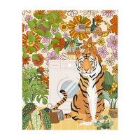 Tiger in Groovy Laundry Room (Print Only)