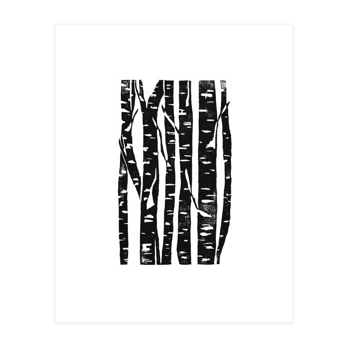 Woodcut Birches (Print Only)