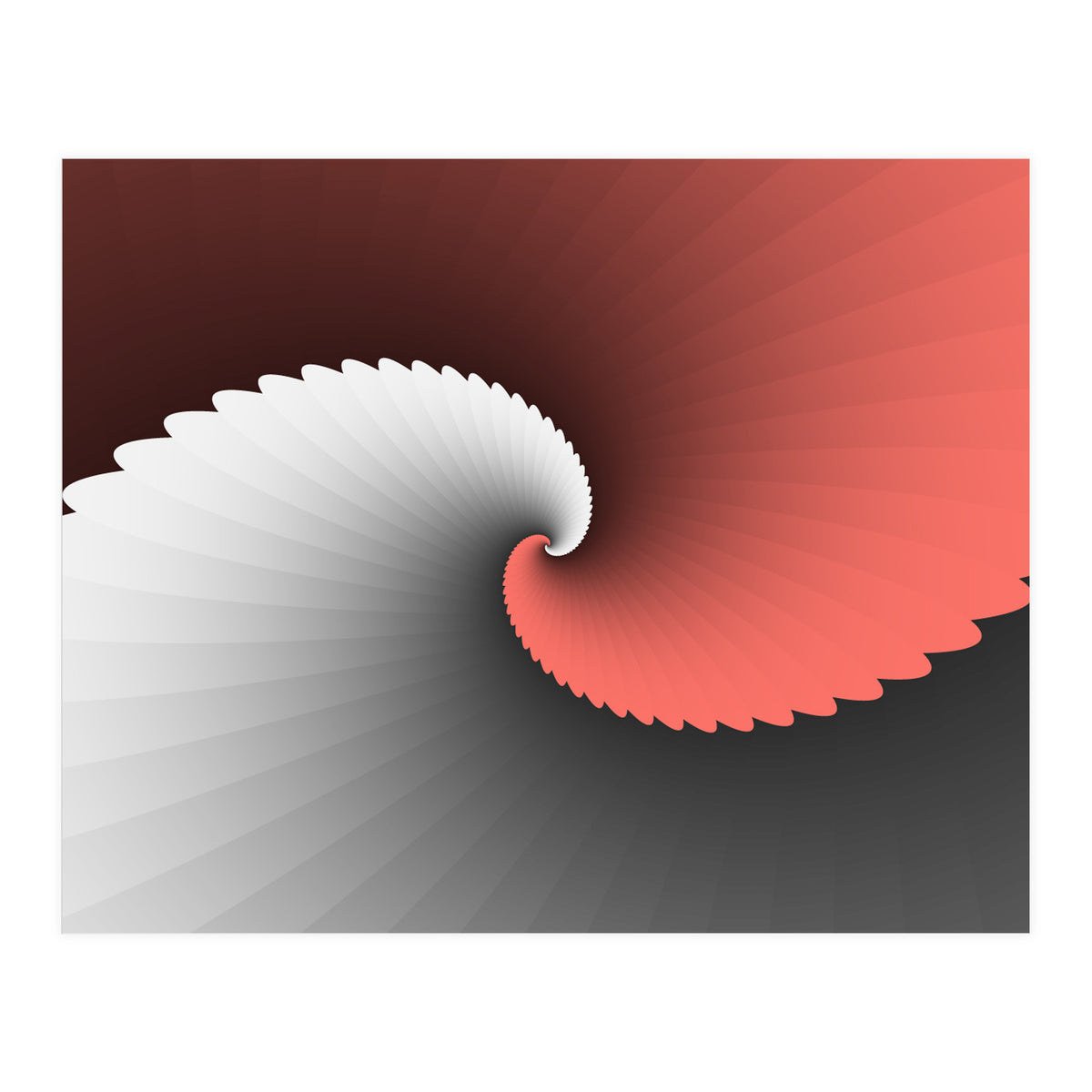 Living Coral Spiral Wings (Print Only)