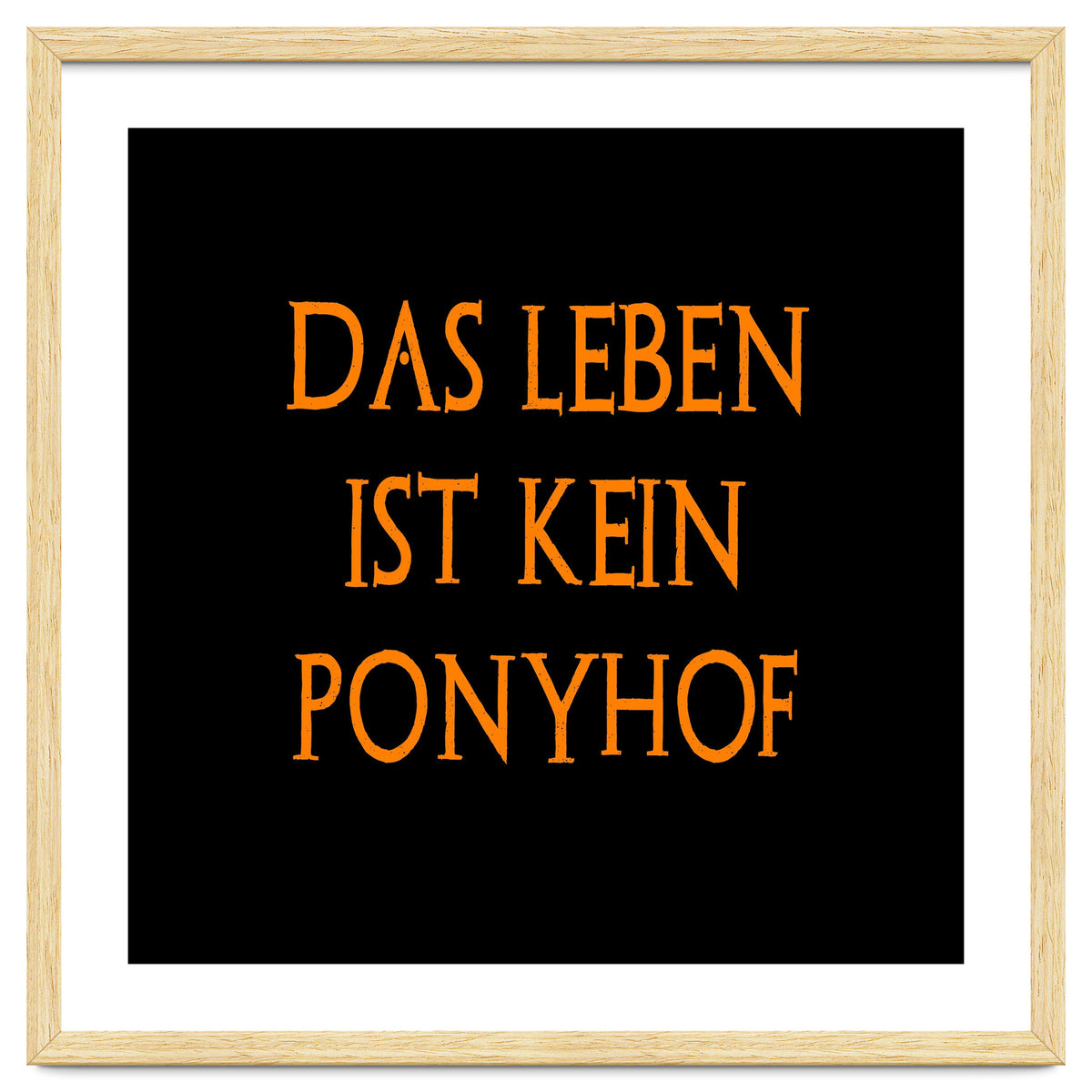 Das Leben Ist kein ponyhof - German sayings