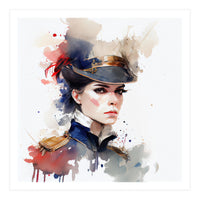 Watercolor Napoleonic Soldier Woman #1 (Print Only)