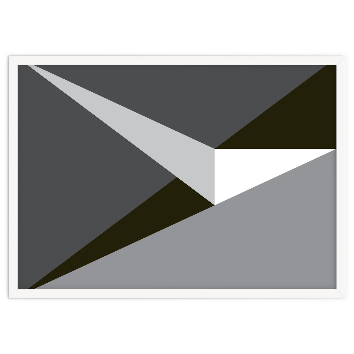 Geometric Shapes No. 73 - black & grey triangles