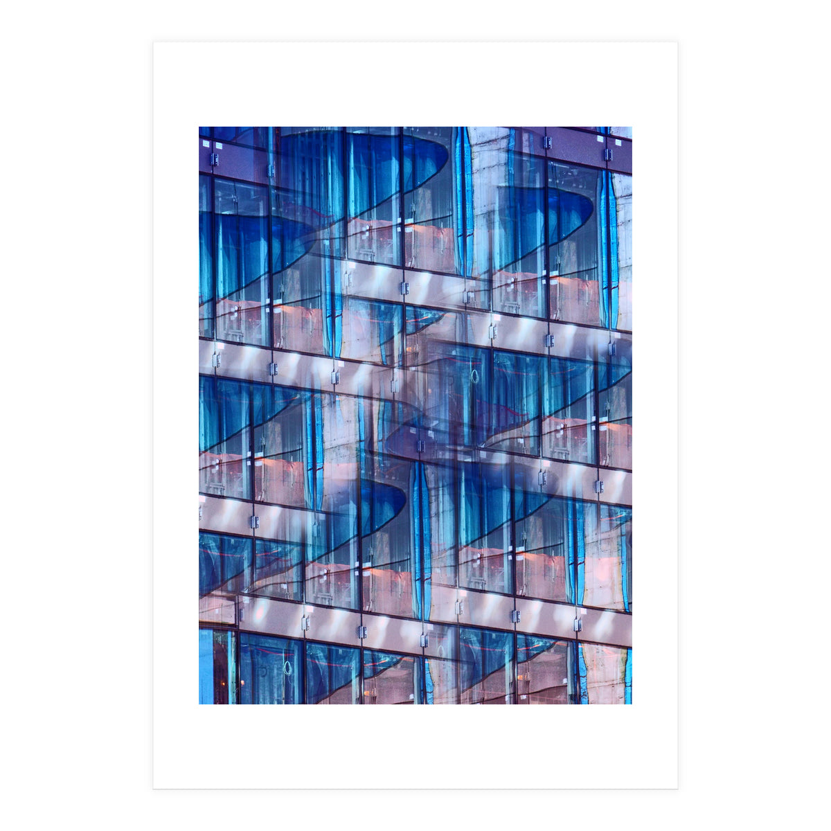Blue Skyscraper Abstract (Print Only)