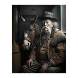 Old Man and His Horse on the Train (Print Only) thumbnail
