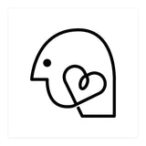 Head Heart_White (Print Only) thumbnail