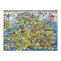 Illustrated Map Of The United Kingdom (Print Only)