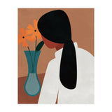 Modern Boho Woman with Flowers (Print Only) thumbnail