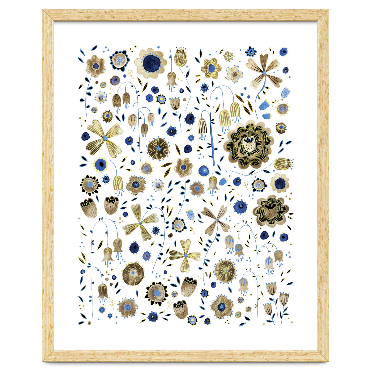 Indigo Flower Golden Mashup