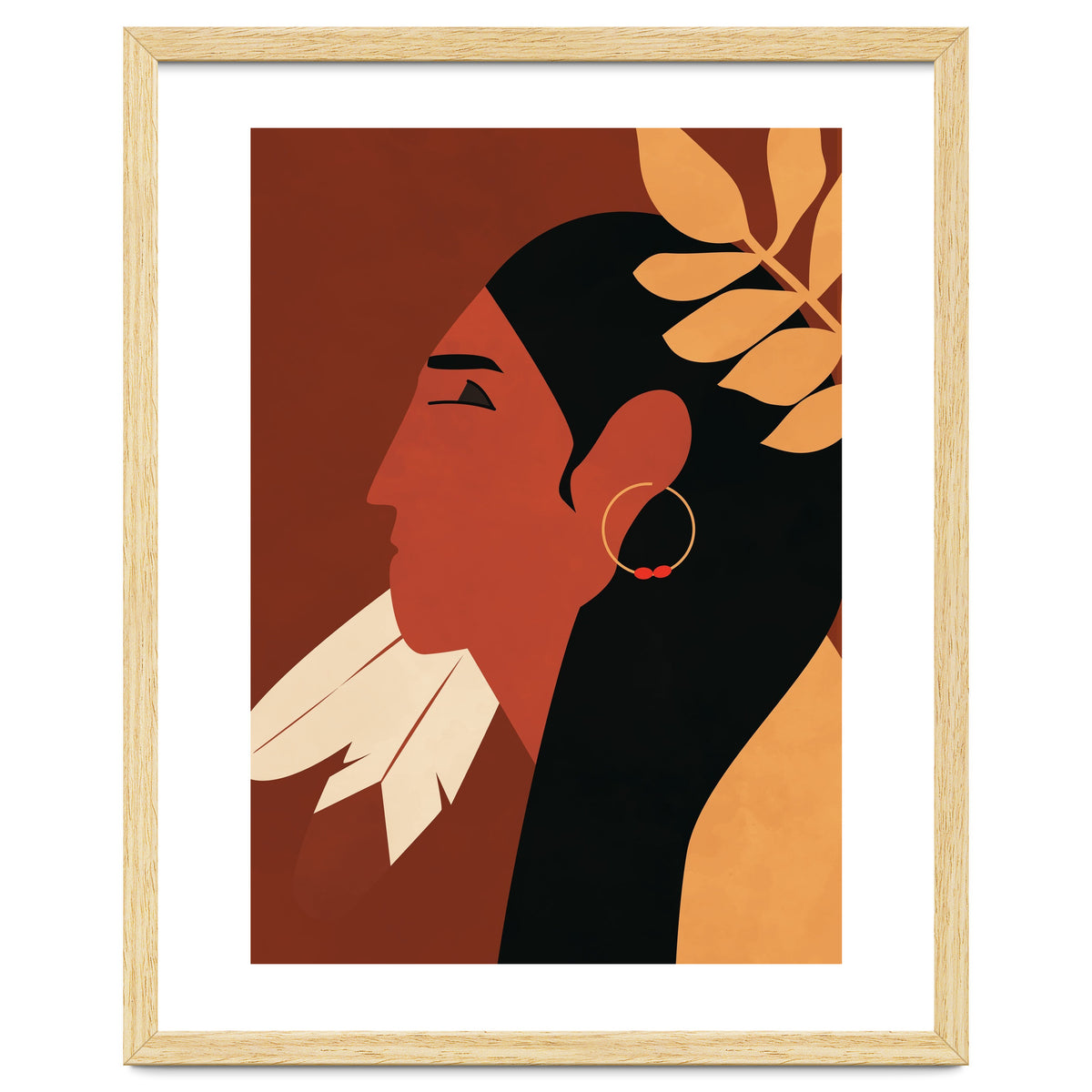 Boho Chic Woman Indian Fashion Print