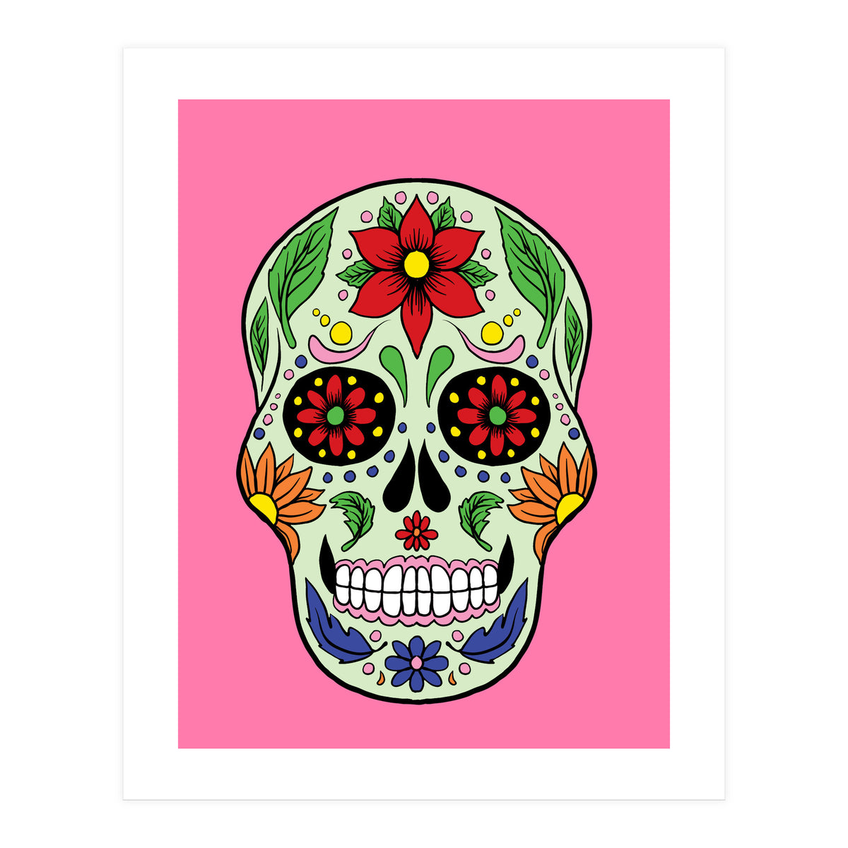 Colorful Skull I (Print Only)