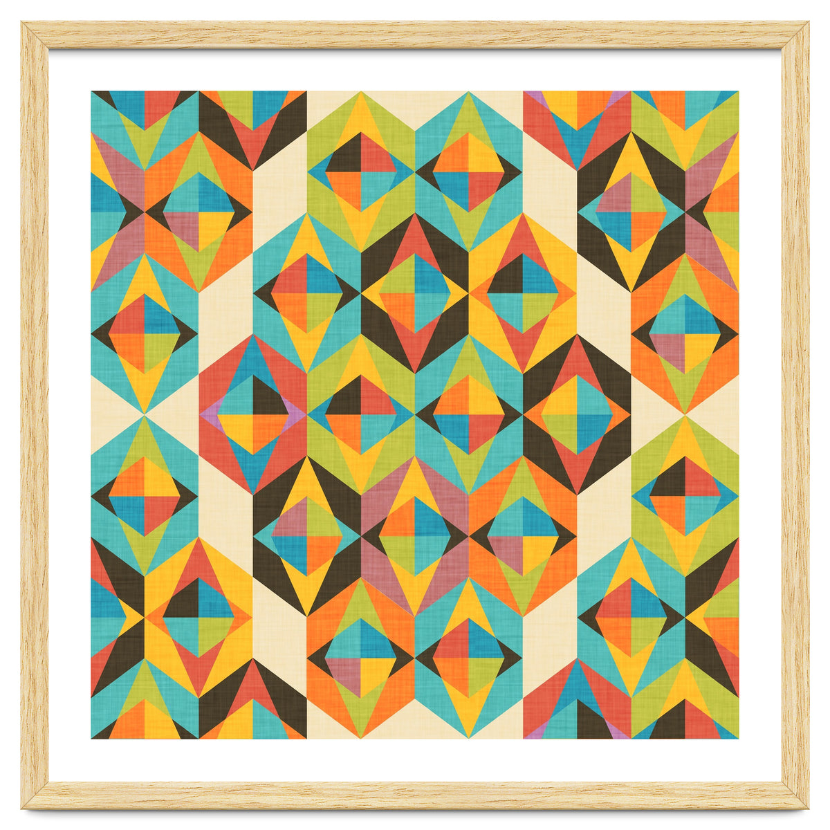 Retro Color Block Kaleidoscopic