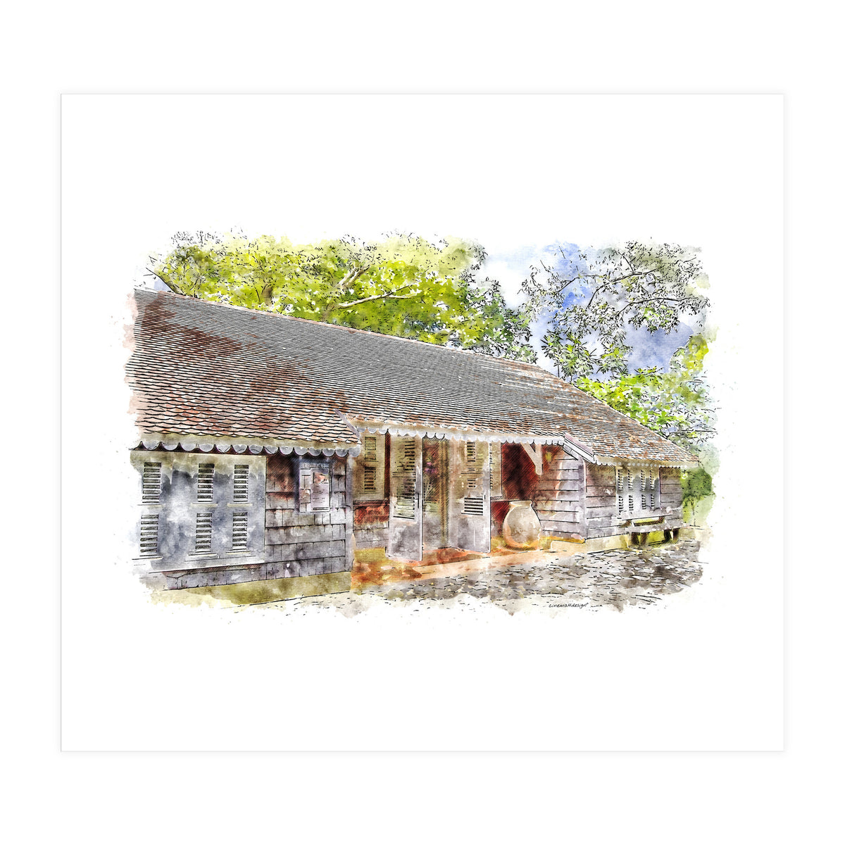 Caribbean Homestead (Print Only)