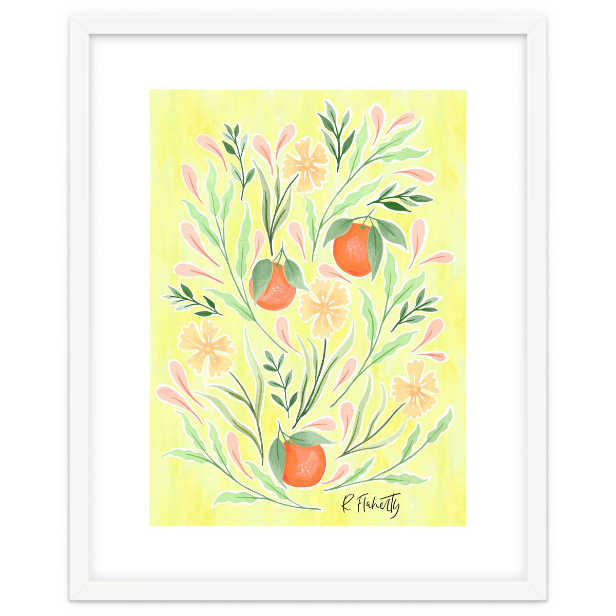 Wild Orange Floral | Yellow