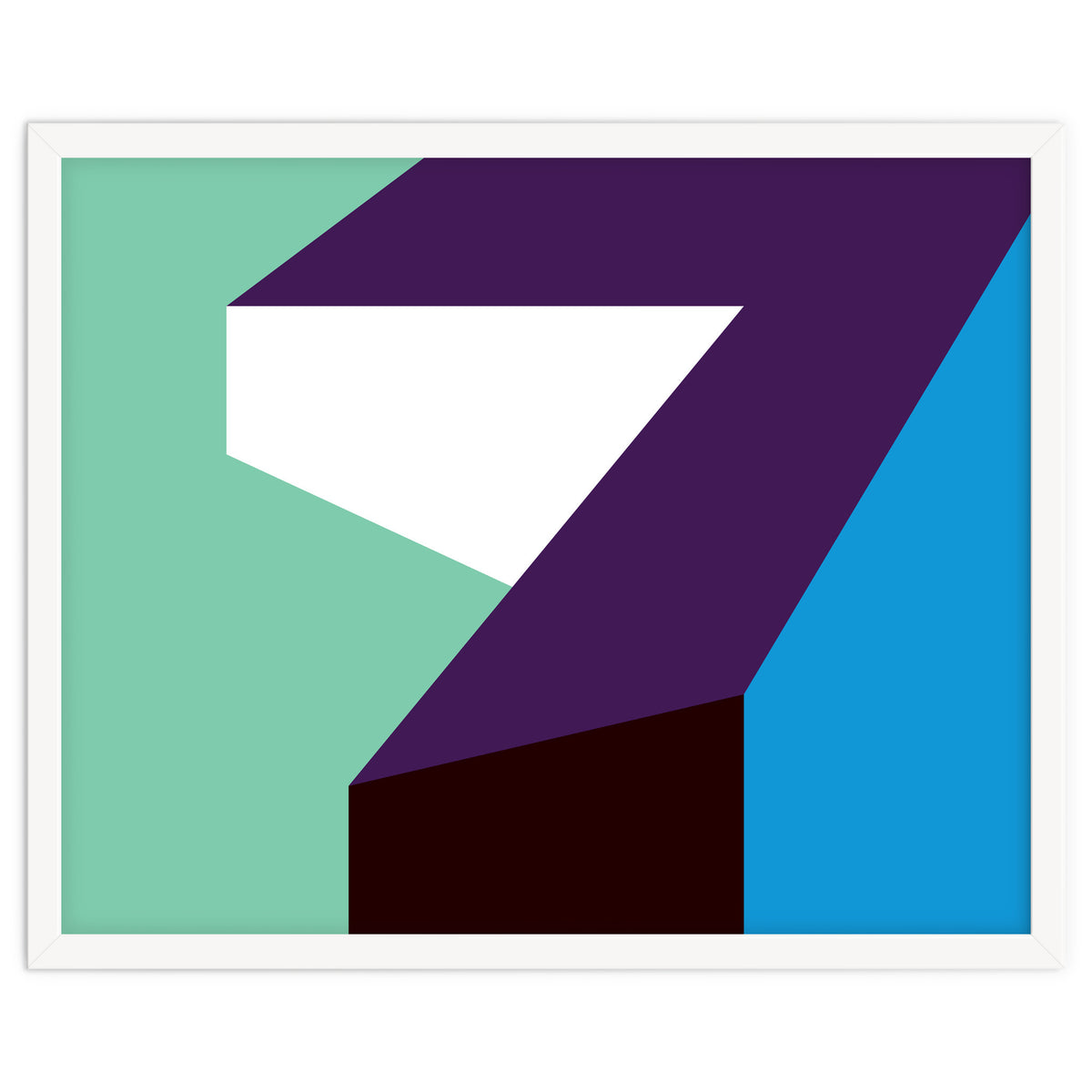 Geometric Shapes No. 60 - purple, mint & purple