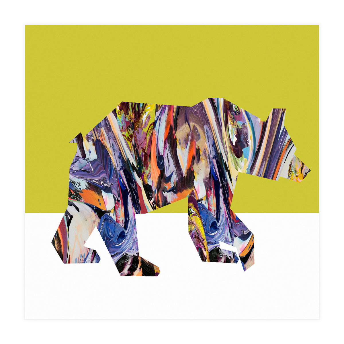 Crazy Ab Polar Bear (Print Only)