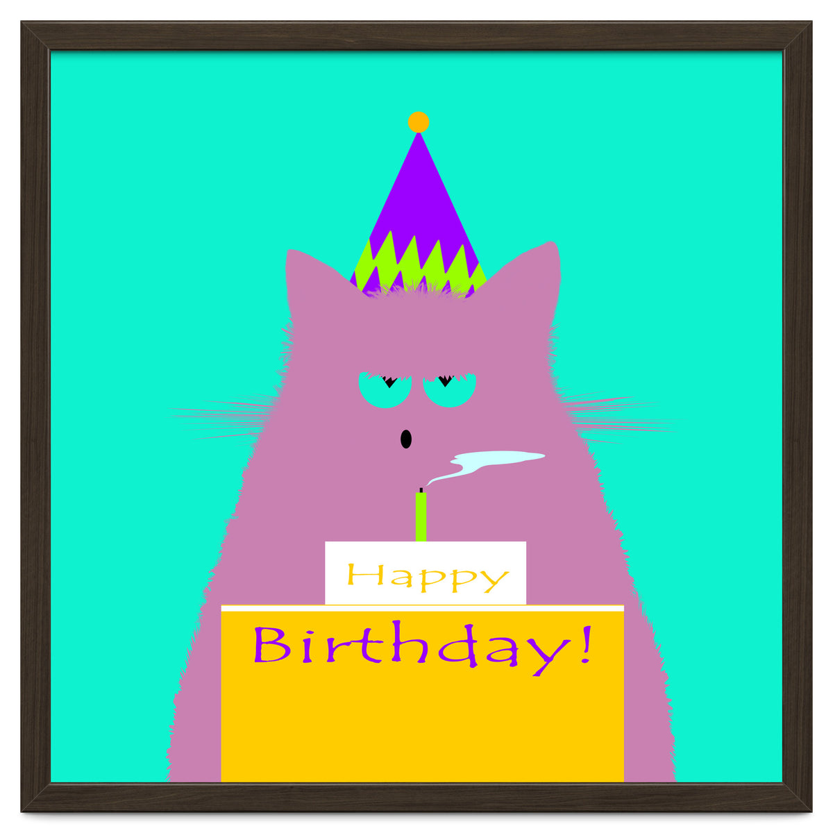 Birthday Lilac Cat