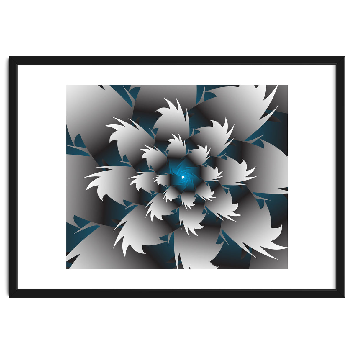 Seamless Blue 3D Floral