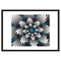 Seamless Blue 3D Floral