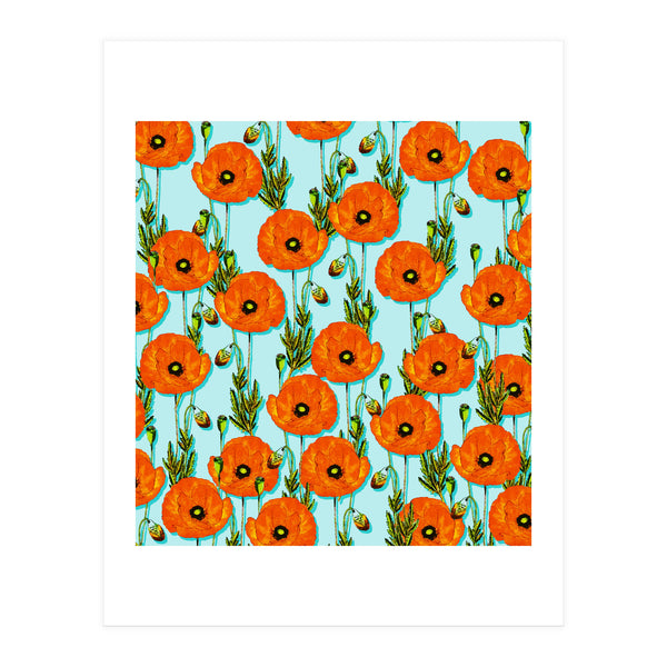 Peoni Garden | Boho Floral Meadow | Vintage Botanical Graphic Design (Print Only)
