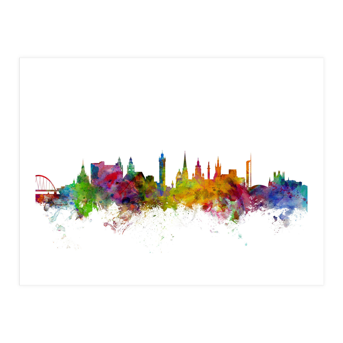 Glasgow Scotland Skyline (Print Only)