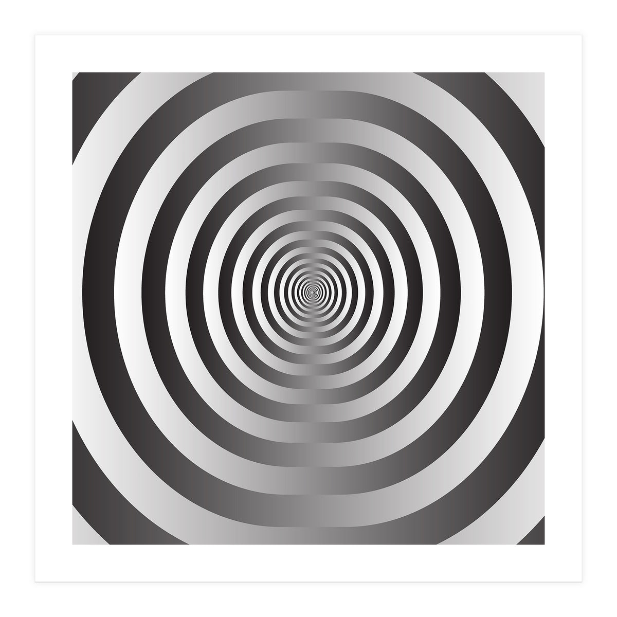 Black And White Spiral  (Print Only)