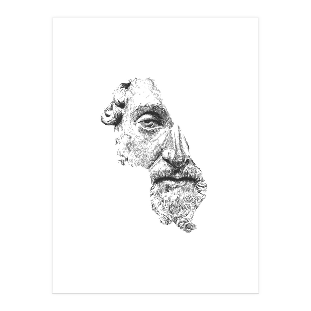 MARCUS AURELIUS ANTONINUS AUGUSTUS / black and white (Print Only)