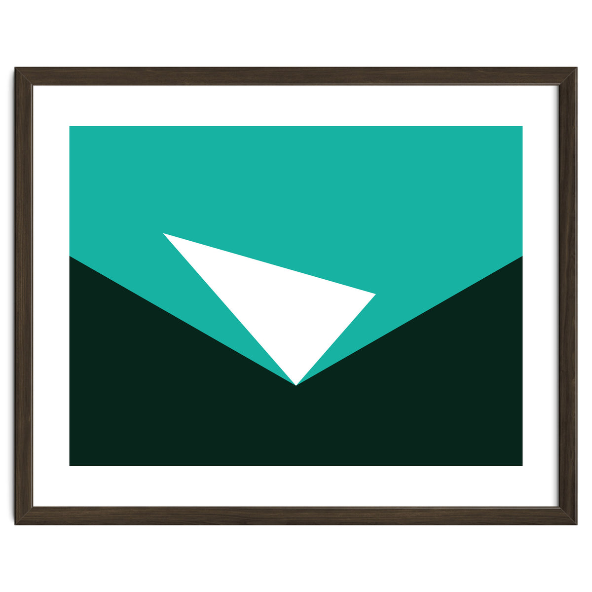 Geometric Shapes No. 57 - turquoise & black