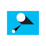 Geometric Shapes No. 46 - blue & black (Print Only) thumbnail