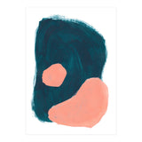 Teal Blob Salmon Bubbles (Print Only) thumbnail
