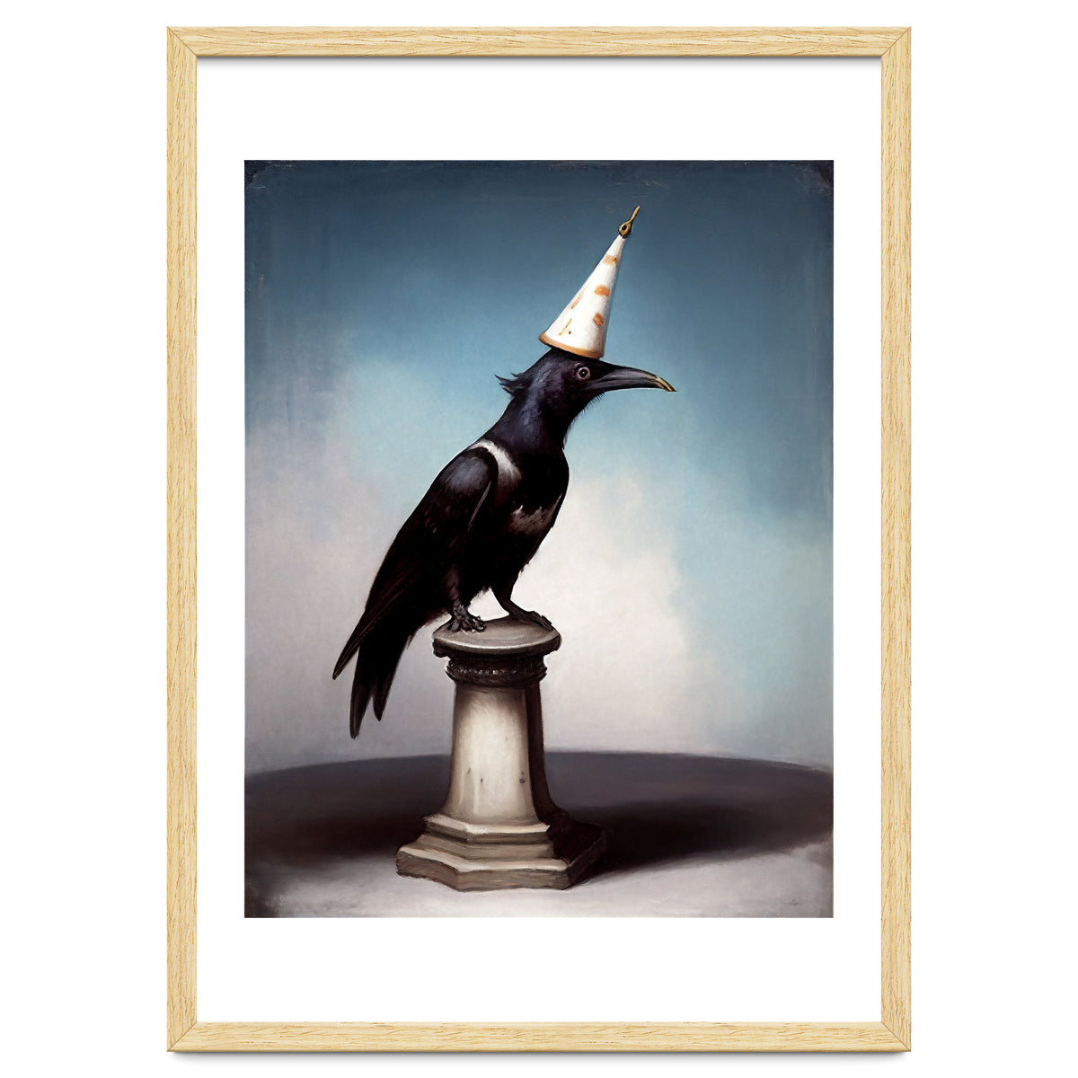 Crow In A Party Hat Gothic Painting
