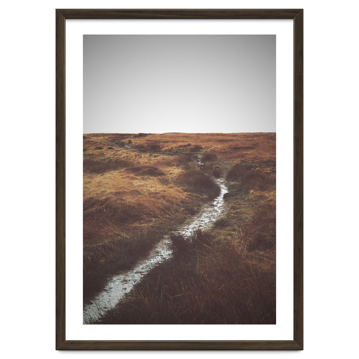 Bleak winter landscape of Saddleworth Moor
